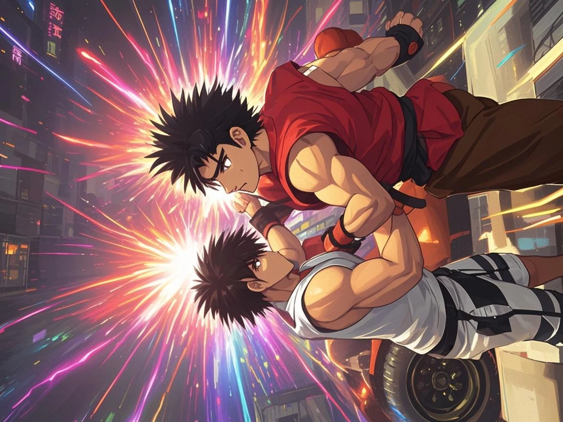 The guts of an anime berserker gets angry in the gym