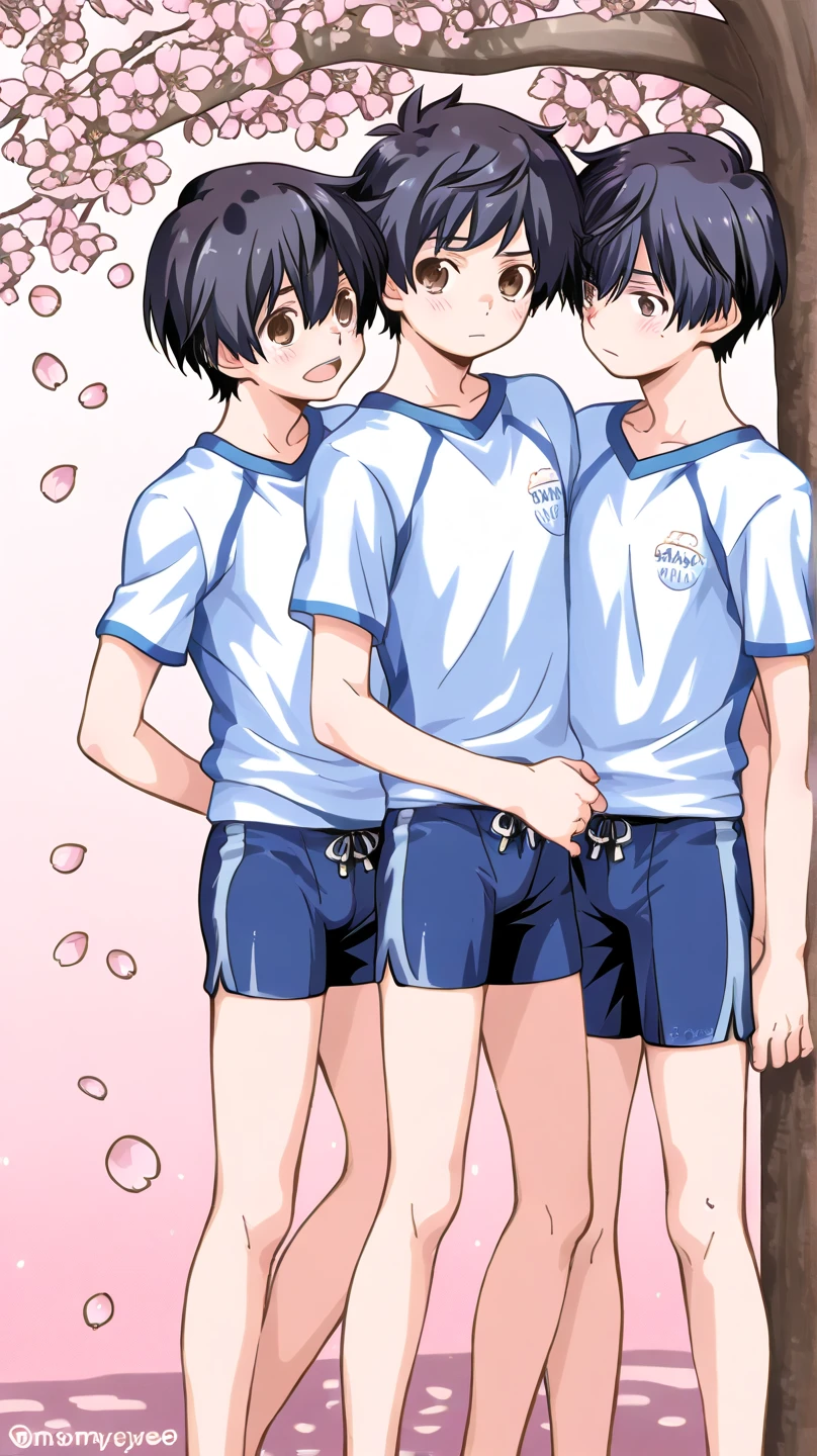 Two 12 year old boys, naked in the gym, big erect penis, nipple rings.