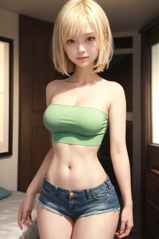 幻想的な空間に佇むbeautiful女性, ((Succubus:1.2)), 98k, {{masterpiece}}, highest quality, high quality:1.4, Very cute face, and very pretty eyes, Cute Images, {{{{ Body}}}}, {{{{{{背のexpensive女性}}}}}}, {{Height: 177cm}}, alone, beautiful, Lovely, Adorable, Pale skin, {{18〜22 year old German woman}}, look beautiful German girl and blue eyes or green eyes with platinum blonde hair color), ((short hair:1.2))Scandinavian German women, {{{{{{{{{{Half Girl}}}}}}}}}}, {{{{{{{{{{expensive_Heel}}}}}}}}}},Large Breasts,Beautiful belly button,Beautiful pelvis,(Perfect and detailed fingers),(perfect anatomy),Smiling,(((Put your chest close,Accentuate your breasts:1.4)))
