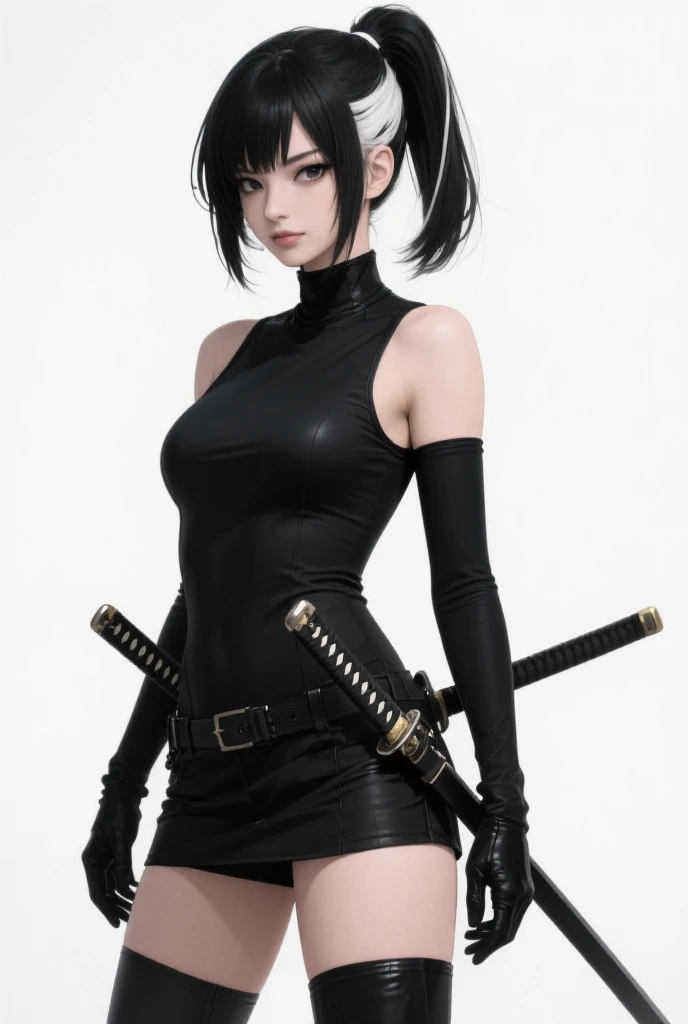 Close-up of a woman wearing a black dress posing for a photo, Brutal Korean Goth Girl, black leather slim clothes, Jisoo from BlackPink, Anime girl role play, Yoo Lee Ji-eun plays the super villain, Wearing a black latex suit, wearing a leather corset, jinyoung shin, ff Tifa, Goth girl aesthetic, tifa lockheart, Seductive portrait of Tifa Lockhart，Full body like，long leges，look of anguish，The face is red，blush blush，kneeling down，sitting down，squatt，Female prisoners，Dirty streets，In the middle of the night，Tie up