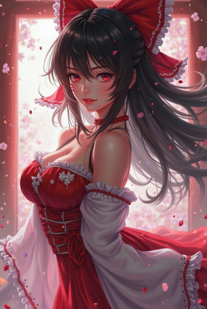 ((worst quality, low-quality)), ((a closeup)), (girl with:1.2), (Big breasts), (A dark-haired, short-cut:1.3), (Dynamic Pose:1.2),plump shiny lips, Beautiful clear eyes, (The best smile), Spoken Heart, (perfect hand:1.2), (red and Pink theme:1.4), (Japanese courtesan girl with:1.3), (Comes with maxi length red kimono [Pink] Obi:1.4), (Highly detailed and colorful embroidery and fancy patterns:1.3), (off shoulders:1.4), (geta:1.2), (Fancy hair ornaments:1.3), ((super huge ribbon:1.2) in front of the waist:1.3), low angle shot, (Bewitching light, rays of moonlight:1.4), (Background of the playground:1.2), masutepiece,Best Quality,ultra-detailliert, ​masterpiece,