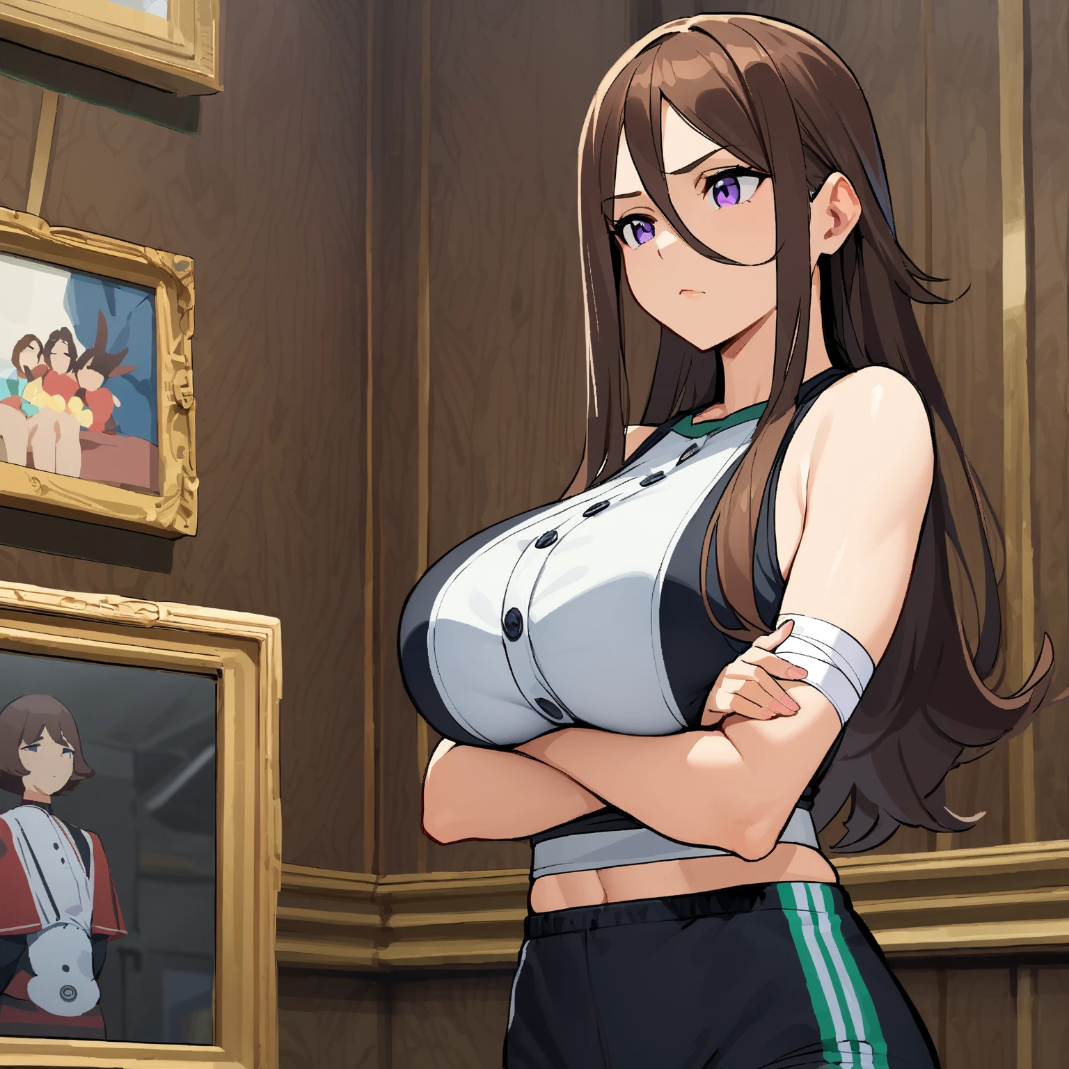 8K high quality, high accuracy, princess zelda, beautiful figure, beautiful face, small face, twilight princess, beautiful, office worker outfit, black suit, gray net tights, bright, highlights in eyes, blue eyes, small ears, brown hair, sexy, super big breasts, erotic, illustration, beautiful line drawing. Beautiful line drawing.