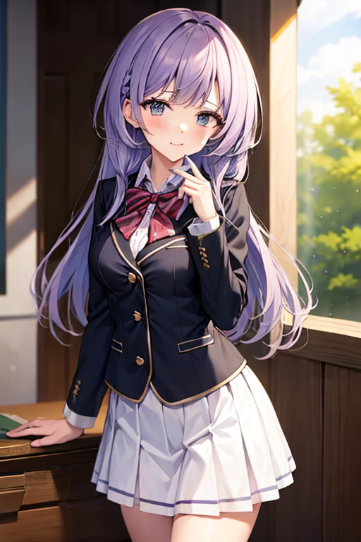 (Masterpiece、Highest quality、Very detailed、4K)、One Woman、Super short skirt、Panties、smile、(((Alice Sakayanagi)))、((Characters from Welcome to the Classroom of the Elite))
