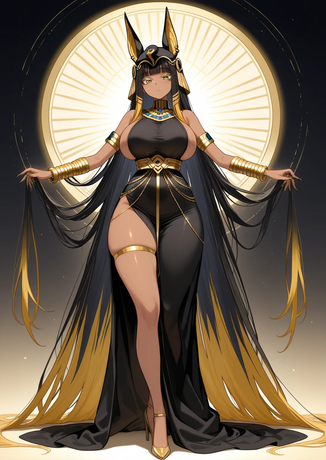 8k, masterpiece, very realistic, Full body sexy pregnant cat woman, standing, faraon cat girl, Cleopatra, Egyptian style, tail, cat ears, very slim waist, very tall, white ancient Egyptian clothing design, brown hair, dynamic pose, pregnant, cleavage