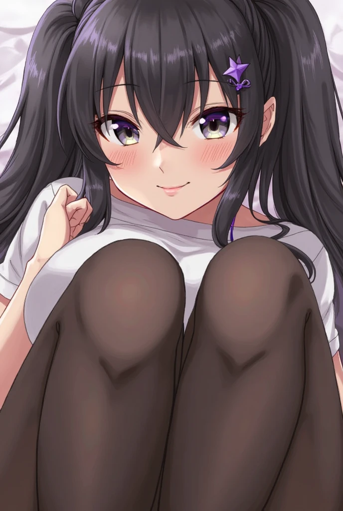 (Masterpiece, Best Quality), 1 girl, He saw, 1 girl, Alone, Blue eyes, black fur, two tails, wide, , spreaturbating, sm