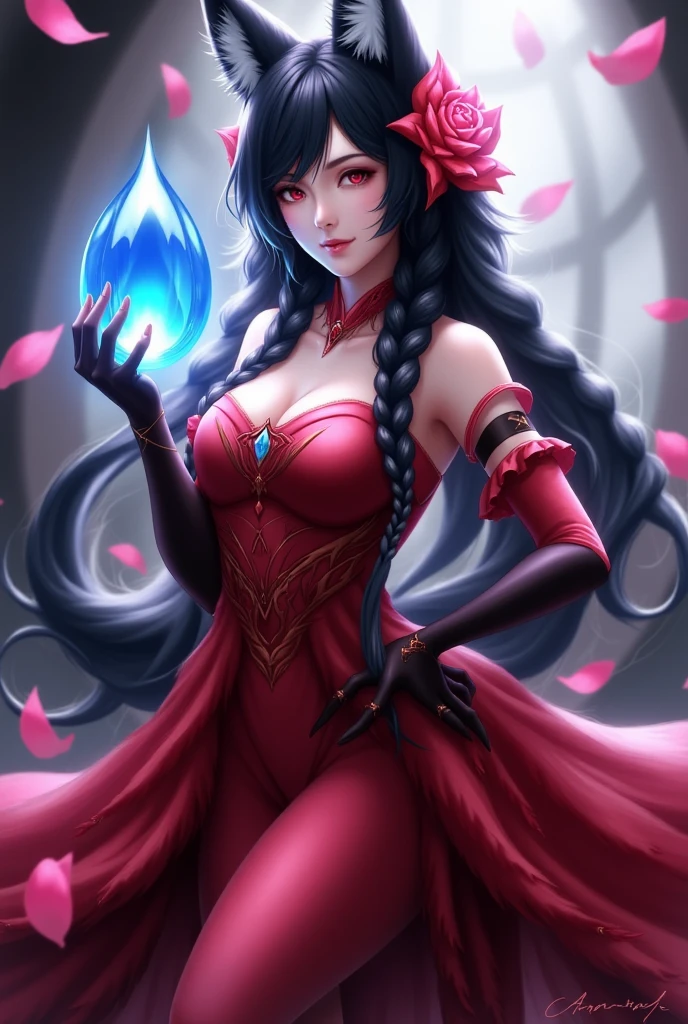 a painting of a woman with long hair and skulls on her head, a gouache by loish, Artstation, gothic art, goddess of death, beautiful necromancer, art contest winner on behance, corpse bride art style, loish |, queen of death, skulls at her hips, jen bartel, beautiful necromancer girl