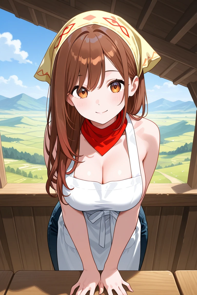 (Highest quality, 8K, masterpiece :1.3),Lizaリン・シュタウト(Lizaのアトリエ),Liza, One woman,Large Breasts,short hair,Brown Hair,hair band,Clothing,hat,White shirt,White camisole,Red shorts,Brown long boots,Full Nelson,Leg spread,nsfw,Plump body,Thighs