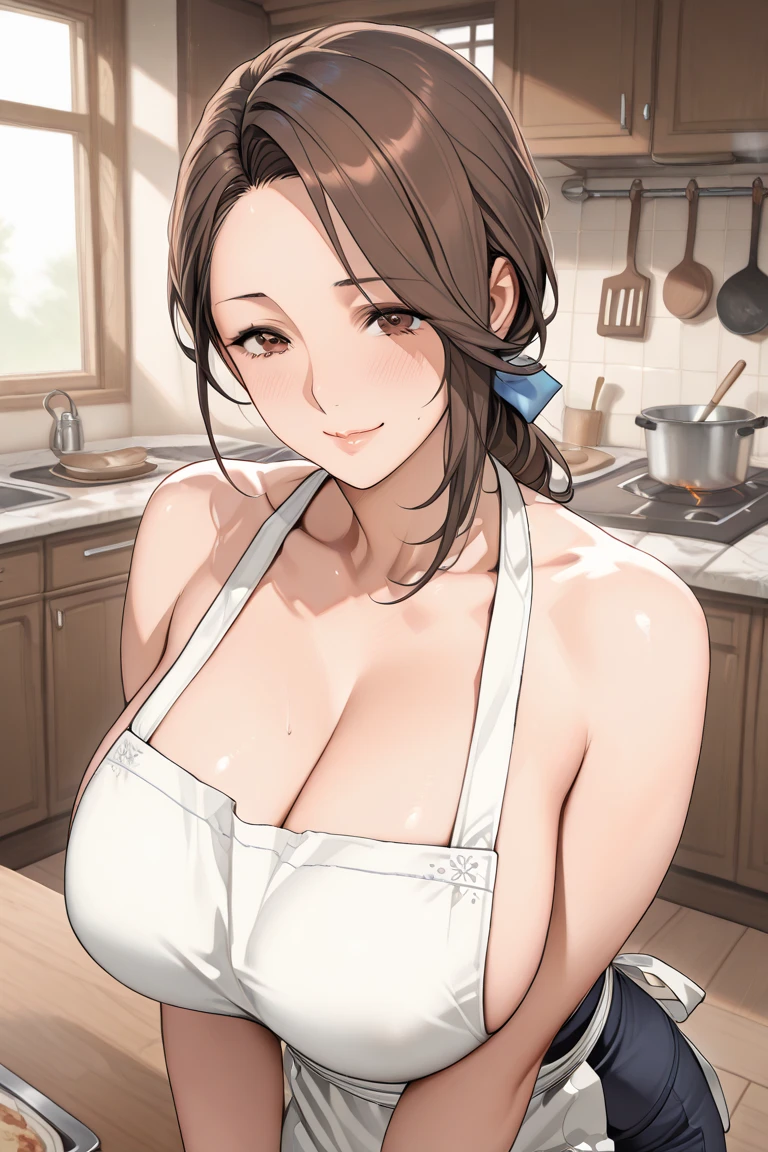 (Best Quality, 16 K, ultra-detailliert, Photorealistic, Beautiful skin, Professional light naughty work}}}, Best Quality, The upper part of the body, Staring, Yamanin Zephyr（Uma Musume）, Young girl pose,NSFW,  The bikini, Embarrassed look,Mansuji, report, One girl, breasts on tray,large full breasts, I can see the streak, R-18, breasts on tray,