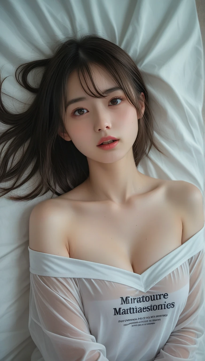 1man、The girls、28 year old girl、 Unclothed、Lying on your back in bed、with high resolution、Lying、top less、Front face、Face Up、close mouth、Sprawl、forehead、Above the neck、Above the chest、Face Up、Open your eyes、Write、lying on back、No clothes、Unclothed、painful、Tired、Reluctant、rage、Resist desperately、panic、armpit、entreaty