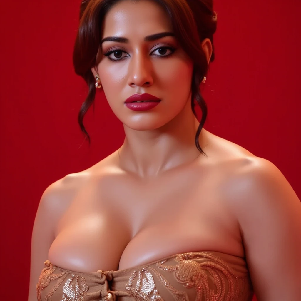 Make nude, nude boobs, medium boobs, brown nipples, realistic, nude