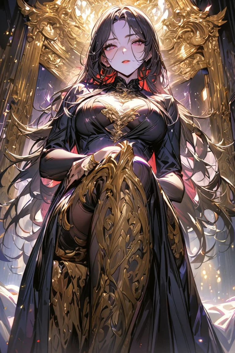 beautiful detailed eyes, beautiful detailed lips, extremely detailed eyes and face, long eyelashes, 1 woman, greek goddess, ancient greek mythology, circe, long curly hair, elegant dress, dramatic lighting, dramatic pose, mystical atmosphere, dramatic colors, dramatic lighting, dramatic shadows, dramatic background, fantasy landscape, magical atmosphere, cinematic, digital painting, masterpiece, photorealistic, 8k, highly detailed, intricate details, vibrant colors, chiaroscuro, dramatic colors