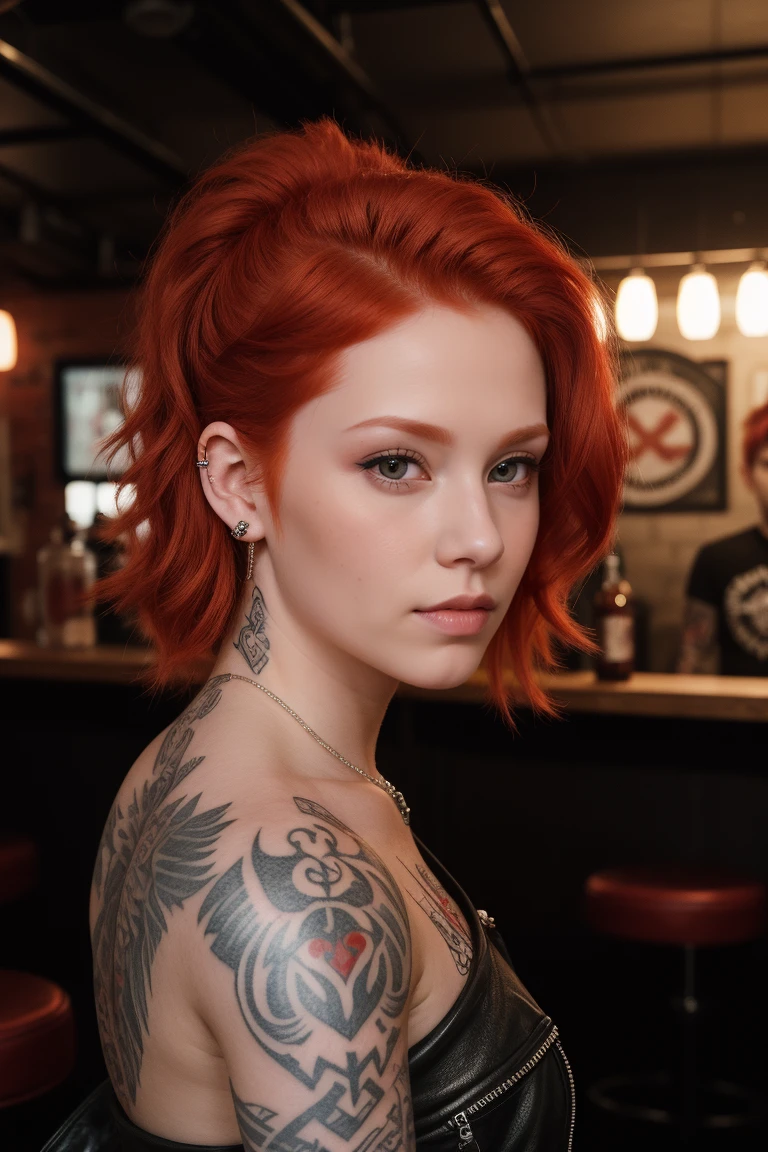 portrait of DEN_maud_SG, tattoo covered,
geo print mock neck tank bodysuit,
bokeh, f1.4, 40mm, photorealistic, raw, 8k, textured skin, skin pores, intricate details  <lora:epi_noiseoffset2:1>, epiCRealism