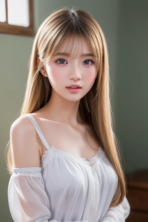 masterpiece, Highest quality, Ultra high definition, Very delicate and beautiful少女,Very delicate and beautiful, Soft skin texture, masterpiece,世界masterpiece劇場, Very detailed, Very detailed, Highest quality, Silky blonde, High resolution, Very detailed,One girl, Off the shoulder, Highest quality, Realistic:1.5, View your viewers, material, canvas, oil, Realistic, Portraiture,Genuine,
