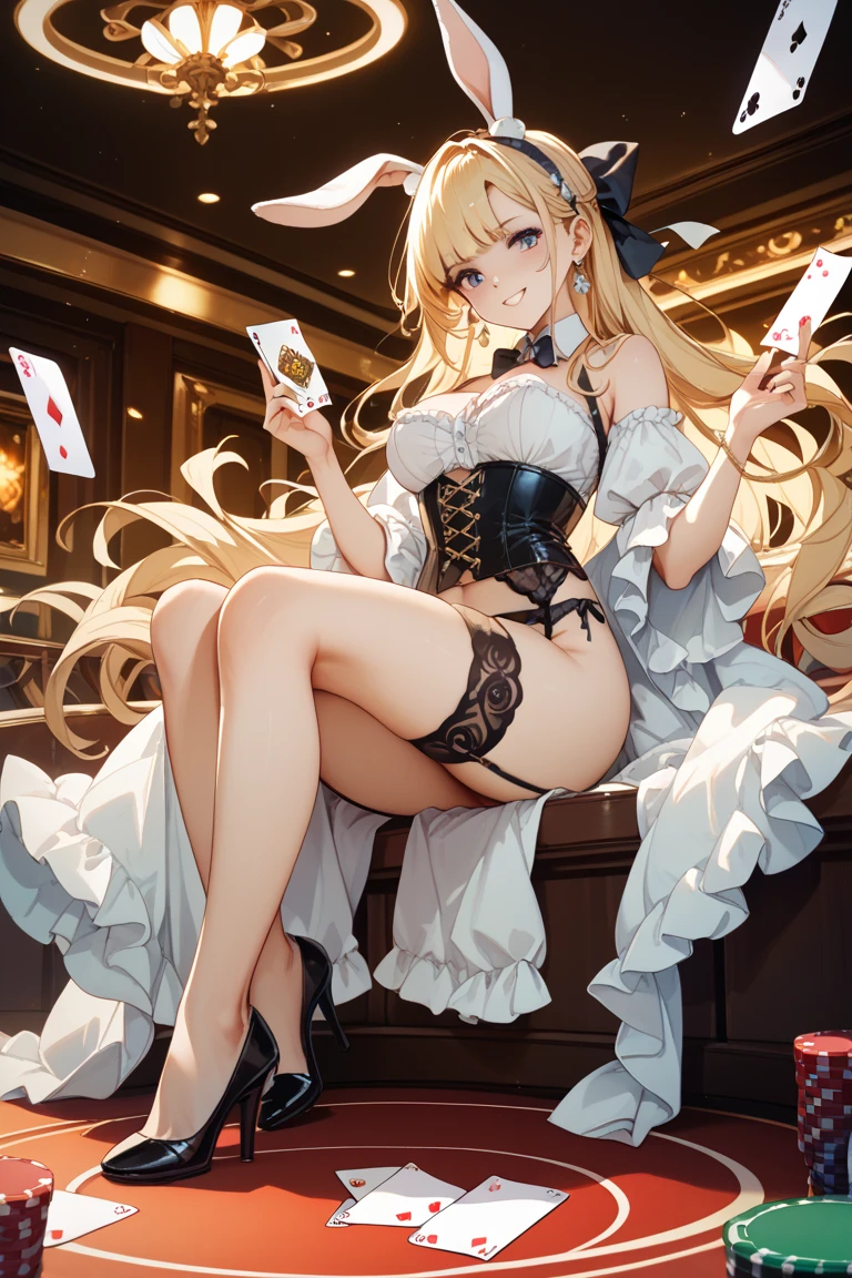 sitting on a sofa, spreading her legs,(masterpiece, best quality:1.4), absurdres, highres, ultra detailed, beautiful, (secretary), (perfect face, detailed face, beautiful:1.3),(natural breasts, cleavage), collarbone, fingerless gloves, gloves,spaghetti strap top, black pencil skirt, tight, over the knee skirt, hat, elegant secretary outfit, thighhighs, thick thighs, thighs, multiple belts, More detailed 8K.motor irreal:1.4,UHD,La mejor calidad:1.4, fotorrealista:1.4, textura de la piel:1.4, obra maestra:1.8,obra-prima, mejor calidad,objeto Objeto], (detailed face features:1.3),(manos detailed)
