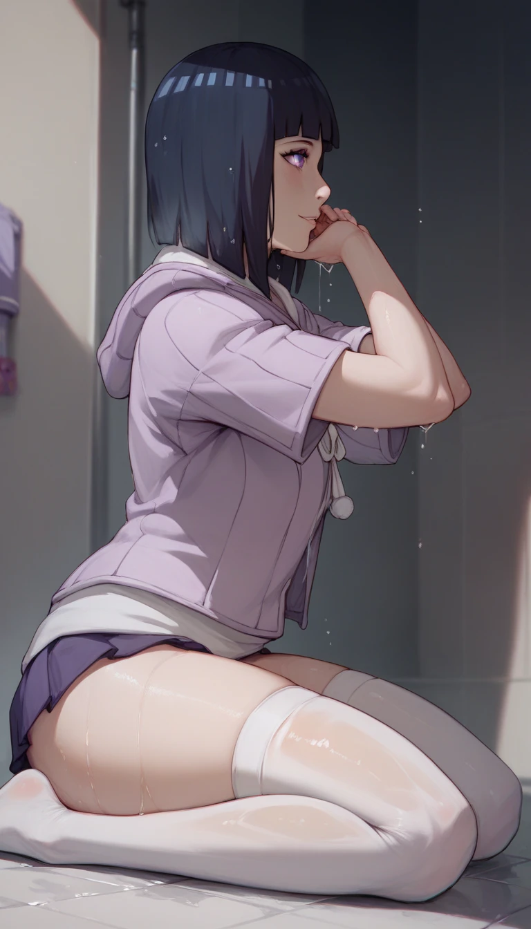 Highest quality、Ultra-high quality、woman、Completely naked、Dark purple hair、Star Eyes、Large Breasts、woman器、Panting、Open your mouth、Sticking out tongue、My face is wet with white fluid、Dripping saliva、woman器から白い液が流れる、Nipples get erect、White fluid coming out of nipples、crawl on all fours on the floor、Bathroom