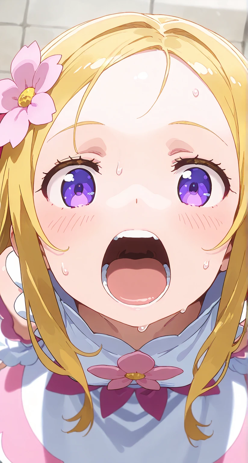 (1girl, 独奏:1.5), nakano, bangs, short hair, Blue eyes, hair between eyes, hair ribbon, hairband, orange hair, (green ribbon:1.5), nsfw , large breasts, nipple, crying, frozen, (Sweating profusely, Love juice, Wet Woman, female ejaculation) Naked, church, Wedding hall, 独奏, Peeing, lactation, projectile lactation