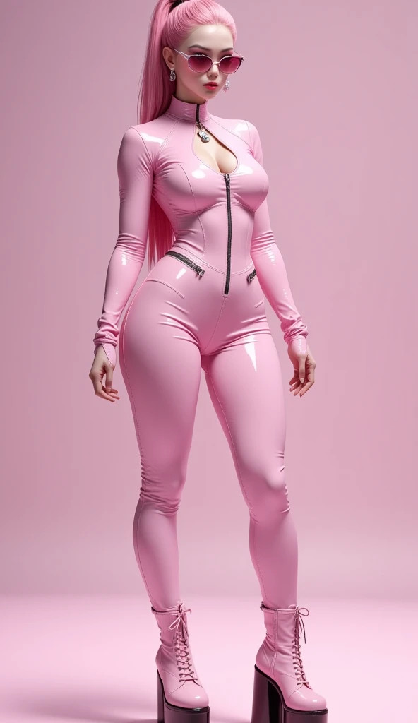 ( pink tights, pink eyes, girl curled up in box: 1.5), girl in courier box, bangs, tights, breasts, covered navel, cropped jacket, gloves, headphones, impossible tights, jacket, long hair, long sleeves, medium breasts, parted lips, puffy sleeves, red jacket, shrugged\(clothes\), skin tight, solo, double tail, alice \ (Japanese mail), (Masterpiece: 1.4), (Best Quality: 1.4), (Shiny Skin), Realistic, (Top View: 1.3), Knees Up, Legs Bent, Full Body, (Long Legs: 1.3), (Obra-prima), (Best Quality), Realistic, Cinematic Light, Cool Pose, Perfect Figure,
