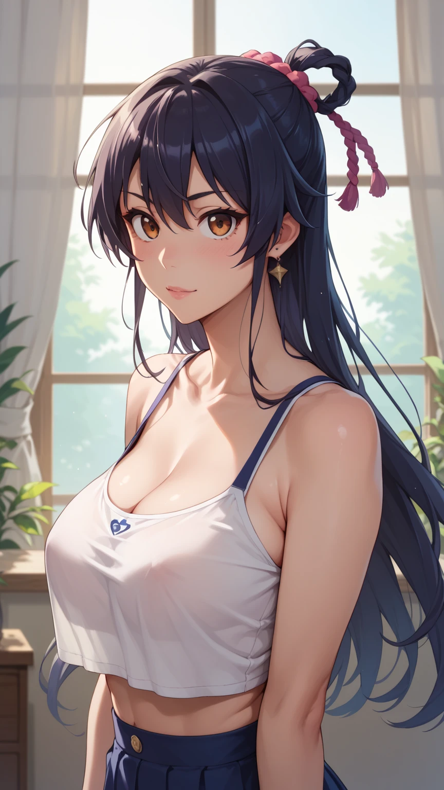 A slender girl in a bunny suit、Bancho、Cleavage and bra visible、Realistic、Ultra fine、high quality、masterpiece、professional、Vibrant colors、Sharp focus、Physically Based Rendering、Real、15 years old、Young、FCup boobs