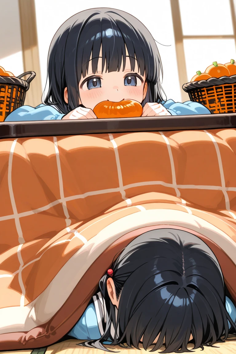 Thick giant chick leaning forward tentacle pops out from within her mouth, crying eyes