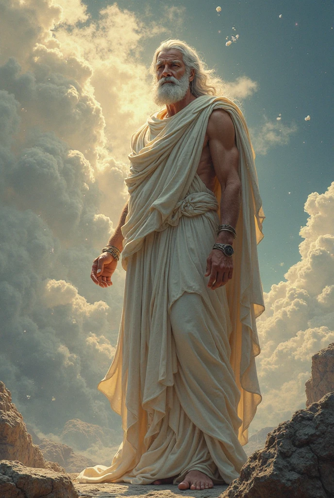 Create Zeus with a thin figure and glasses