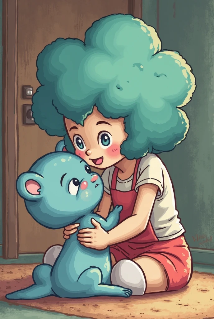 hippo afro hair wearing gawn --auto --s2