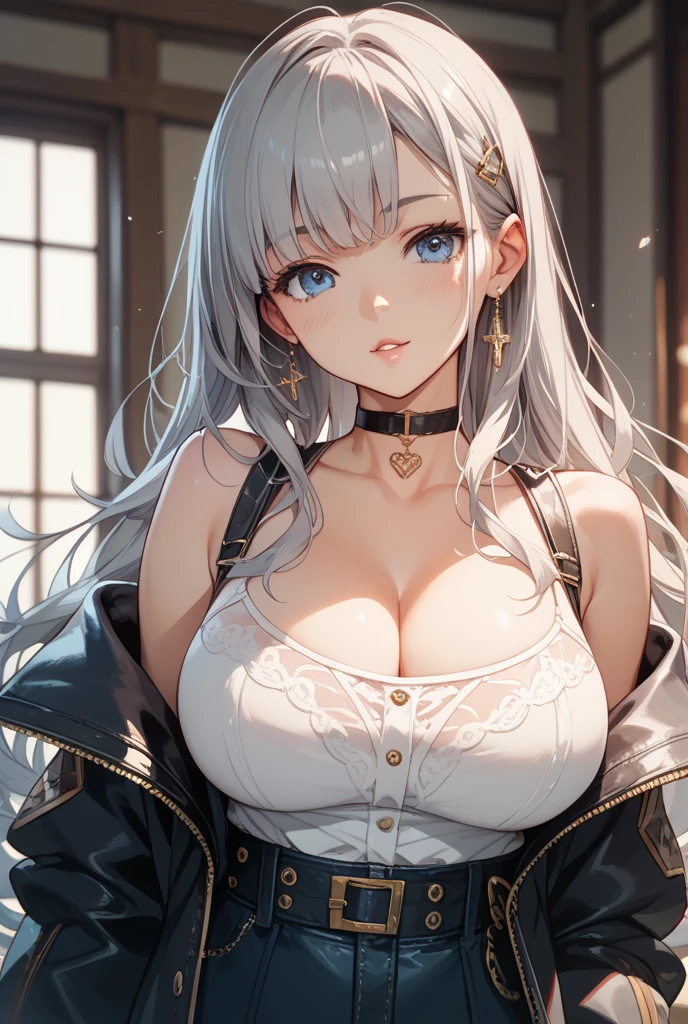 (masterpiece, top quality, best quality, official art, beautiful and aesthetic:1.3), illustration, beautiful detailed eyes, (1girl), (nude),detailed nipples,huge breasts,puffy nipples, oniomania, erotic,beautiful detailed pussy,soft breasts,upper body