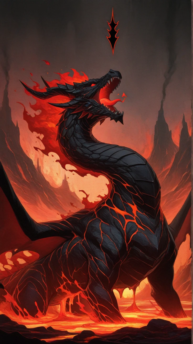 Isometric view, digital painting of a a huge sinful hydra, red glowing eyets, masterpiece, ultra quality, high quality Dark fantasy style, fine brushwork, white background, white background