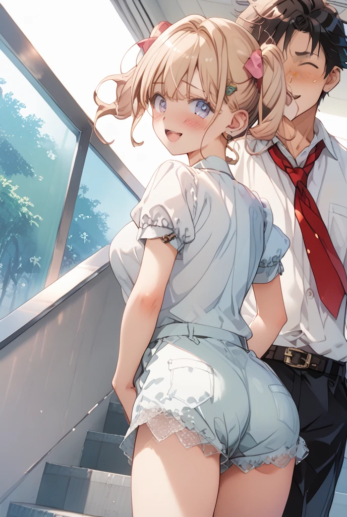score_9, score_8_up, score_7_up, score_6_up, source_anime, 1girl, 1boy,
implied fellatio, from behind,
bent over, legs,