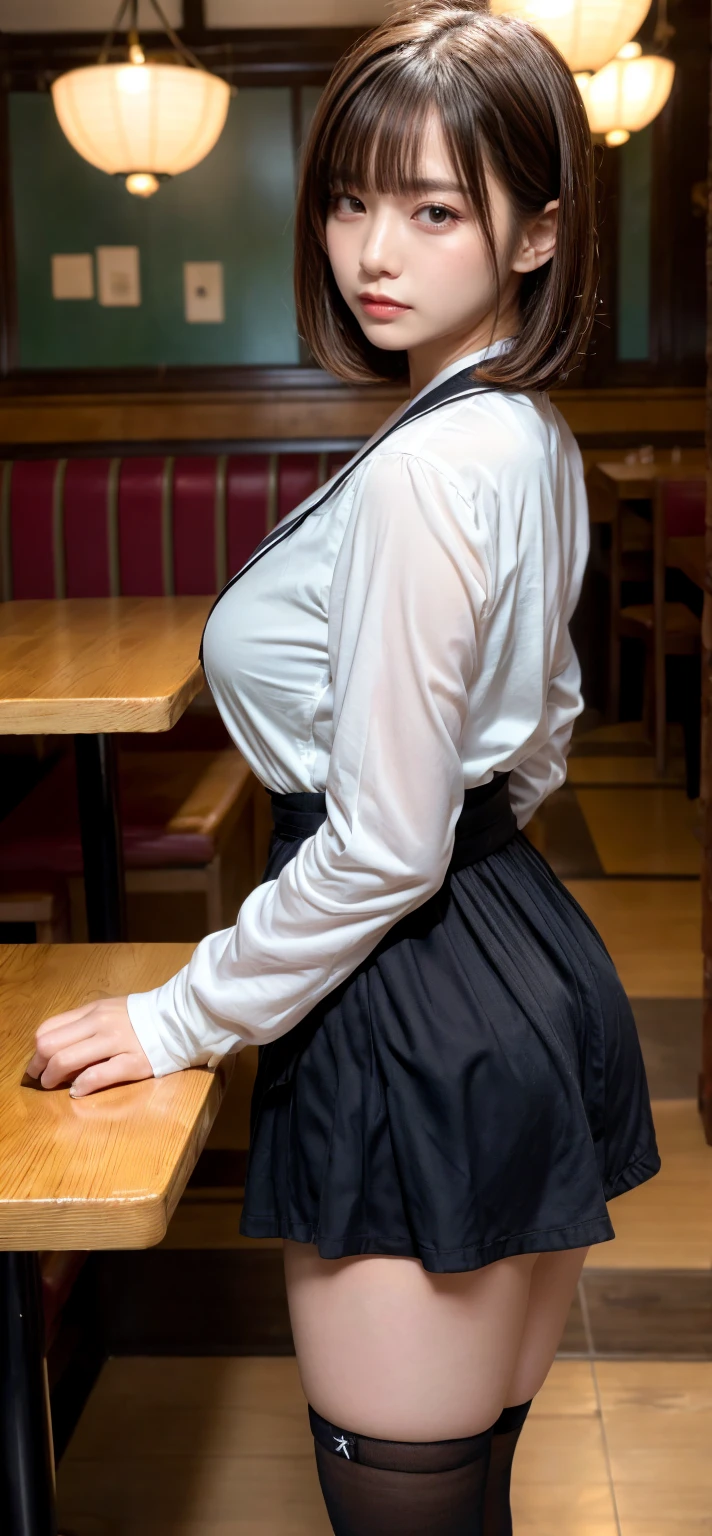 (((in a restaurant))),
NFV,1 young girl, ((Several men, Surrounding Girl ,multiple arms, fingering, by touch, molestation, grab your ass, lifting up skirt group sex, )), Evil Face, waitress, waitress clothes, Flared skirt, big breasts, wicked, crying, closed mouth