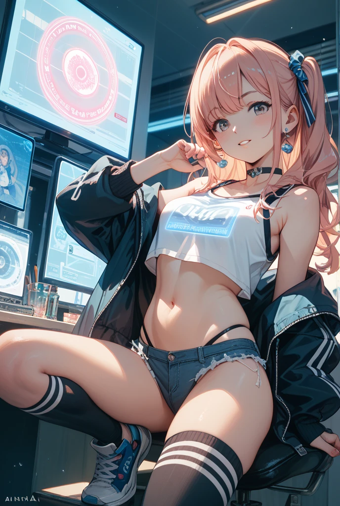 tmasterpiece,Need,super-fine,Semi-realistic，Woman in white top and headphones playing DJ suit, dj set, dj sura, Sport Bra, headphones dj rave, sun yunjoo, jia, Choi Hyun-hwa, shaxi, Sports bra, with headphone, dj at a party, jaeyeon nam, dj rave party, kda, trending at cgstation, xintong chen, training bra