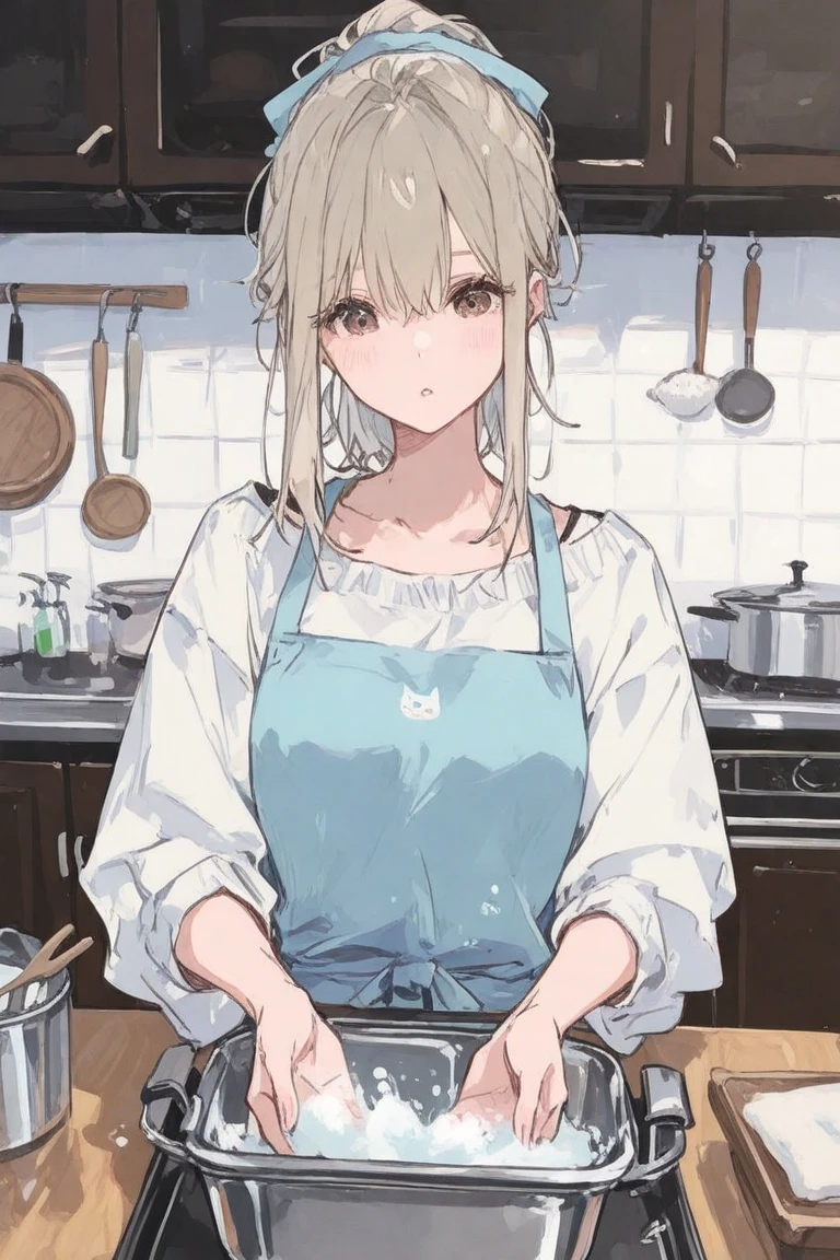 (small breasts:1.3), (perky chest:1.1), (pointed chest:1.0), (fashion magazine cover:1.3),(from below:1.0),(from side:0.9),masterpiece, 1girl, Amazing Cleavage:1.1, thin waist, big ass, Raised sexy, small breast: 1.3, posed cleavage:1.2、solo, looking at viewer, open mouth, have a cute grass of cute beergrass,black hair, dark green eyes, dress, bare shoulders, jewelry, collarbone, sidelocks, hairband, earrings, indoors, off shoulder, :o, sweater, arms behind back, plant, short hair with long locks, gild hairband, off-shoulder dress, sweater dress, off-shoulder sweater, red sweater, dark gord hair, big side hair, very long side hair,is rendered in (masterpiece: 1.2, best quality), with (ultra high resolution) and an exquisite (depth of field). This masterpiece is not only visually stunning but also tells,A scene of cooking in the kitchen by classroom