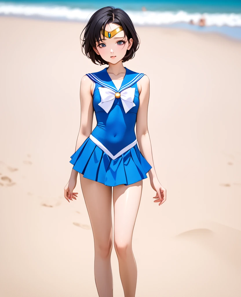 Future Sailor Moon in a one-piece suit