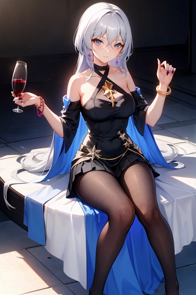 (best quality,8k,highres,masterpiece:1.2) Esdeath, ball dance, party, shining eyes, detailed face, detailed body, background people partying in a dance ball, hall, blue dress, soft smile, elegant and classy ambiance, people socializing and having fun, exquisite makeup and hairstyle, ornate chandeliers casting a soft glow,warm candlelight illuminating the scene, excitement and joy filling the air,memorable and enchanting evening, glamorous outfits, enjoying drinks and conversations, 16k resolution,illustration,sparkling lights,celebration,dancing,beautifully decorated venue,warm atmosphere,lively music,dancing couples.