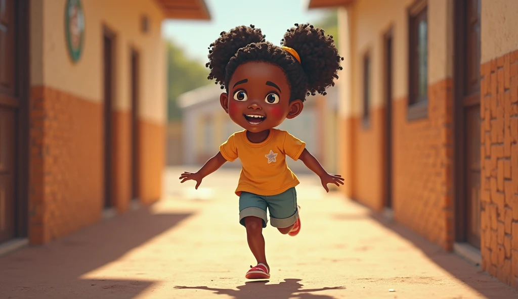 Funny Afro Boy Walking and Dancing 3D Cartoon Sticker, (Sweet Eyes), Child Smile, Cute Young Girl, (((Listening to Music with Headset)))), Cute Smile, Chibi, Cristiano Ronaldo Style, Happy, Big Eyes, Fish Eyes, Joy Affections, Happiness, Pixar Style, Solid Blue Background Color, Cosplay Like Bilbo Baggins Seaart Dreamsharp Model --auto --s2