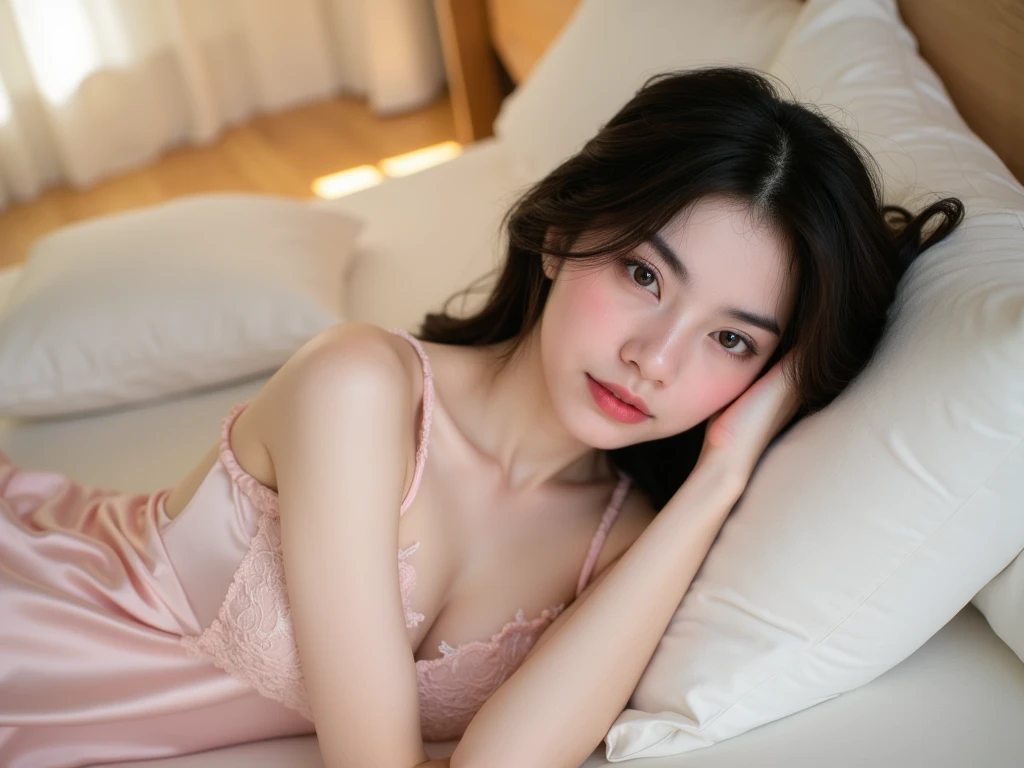 (Masterpiece), (8k, realism, original photography, Top image quality), Japanese high school girl、split、Super detailed face、Attention to detail、double eyelids、Bring your chest together、sharp focus、pretty Woman、light brown hair、top quality、Masterpiece、ultra high resolution、(realism:)、Highly detailed and professional lighting、Smile、shoulders outward、Slender、Relaxed facial expressions、short hair、fatal position、full、face camera、split