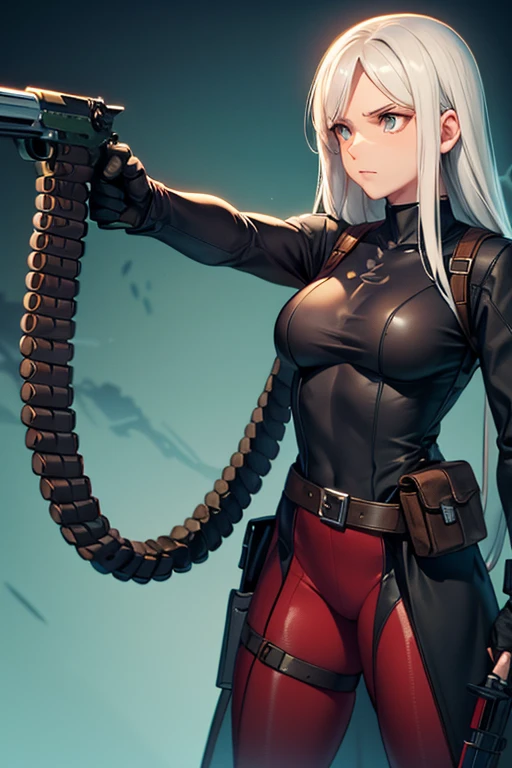 Create an image of the girl in a bikini attacking the enemy's belly with her butt in wrestling