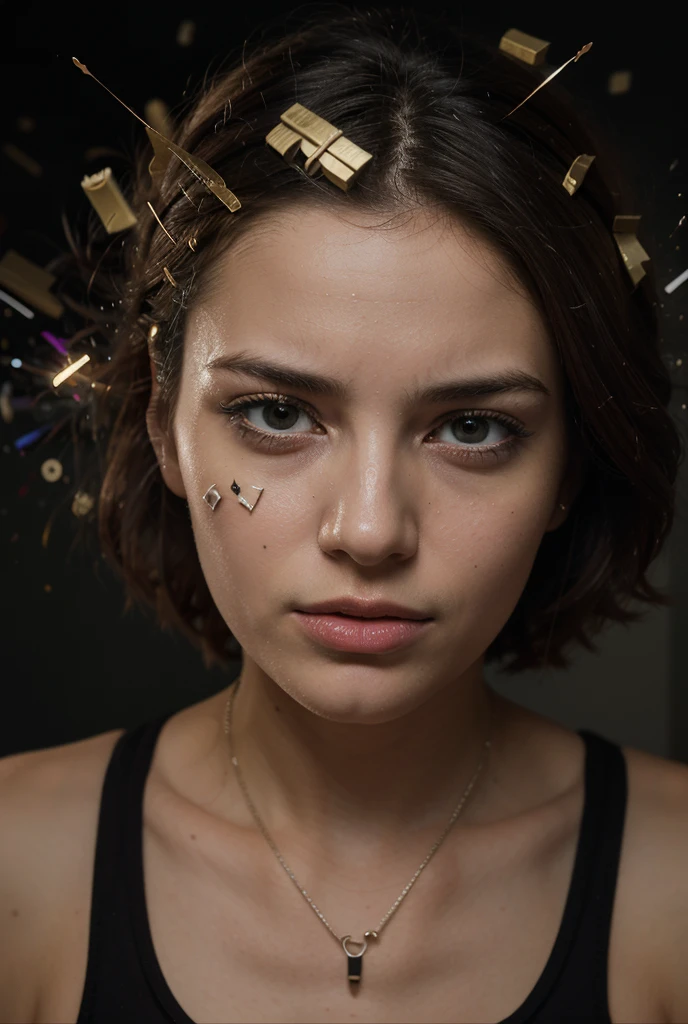A visual representation of a restless and agitated mind, with overlapping thoughts and doubts. This image symbolizes the inner turmoil often associated with anxiety.