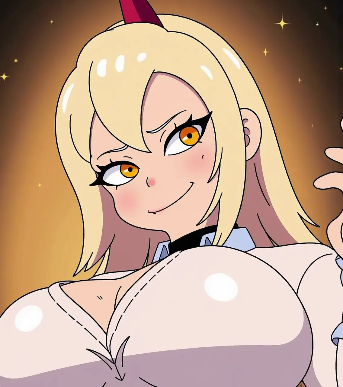 (dark shot:1.4), 80mm, (dark theme:0.6),  holwod, 1girl, solo, looking at viewer, smile, short hair, blue eyes, blonde hair, cleavage, bare shoulders, medium breasts, upper body, choker,  makeup,  retro artstyle, blush, Naked, nudity, big breasts, nipples out, blush, curvy, big thighs, (hdr:1.22), muted colors, complex background, hyperdetailed, art [[by jordan grimmer]], soft light, sharp, exposure blend, medium shot, bokeh, (hdr:1.4), high contrast, (cinematic, teal and orange:0.85), (muted colors, dim colors, soothing tones:1.3), low saturation, (hyperdetailed:1.2), (noir:0.4)