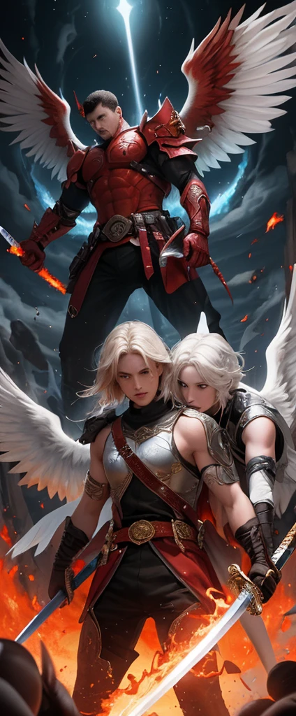 Angels vs devils battle Armageddon