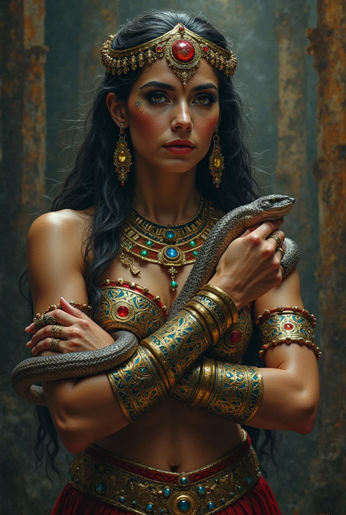 Cleopatra and snake