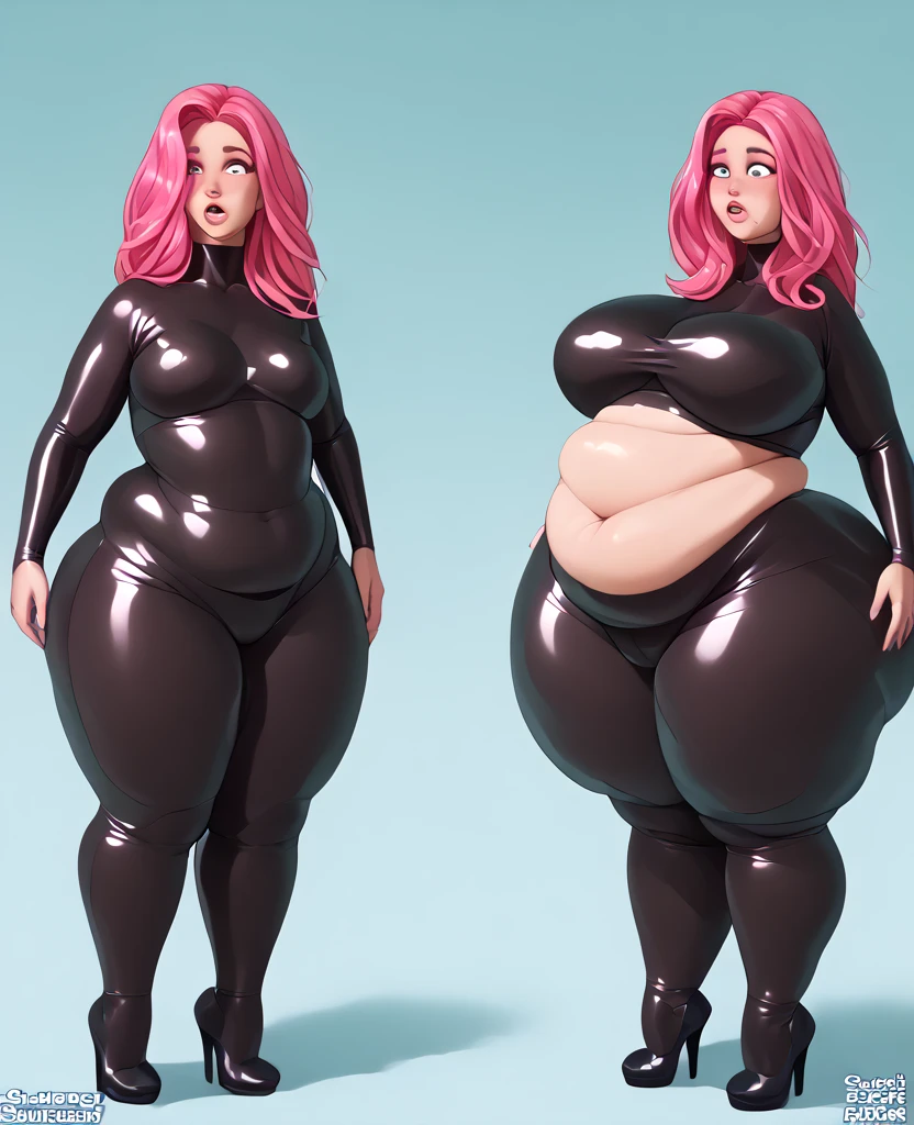 (Artwork, highest quallity:1.2), a girl, standing alone, all-body, breasts big, orange red hair, freckles, breasts big, greeneyes, mature woman, blush, White transparent and tight micro tiny bikini, knee socks, ((wearing red high heels)), voluptuous body, beautiful breasts, very thick thighs, Very Wide Hips, Waist slender, Legs long, they are standing, standing backwards, looking back, sexually, pose sexy, whole body, show whole body from head to feet,
