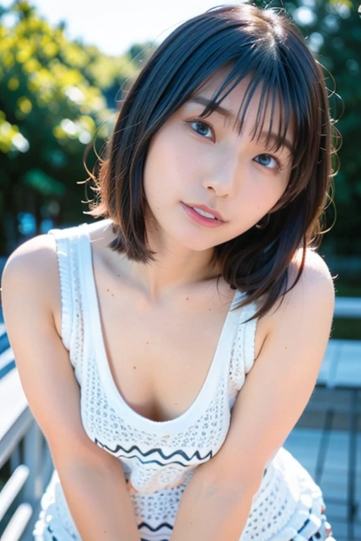 (8K, RAW Photos,Highest quality, High resolution:1.1), (超Realisticな:1.4),(Realistic, Realistic:1.3),The Beauty of Japan、Large Breasts、bath towel、((Upper Body:1.3)),holding panties