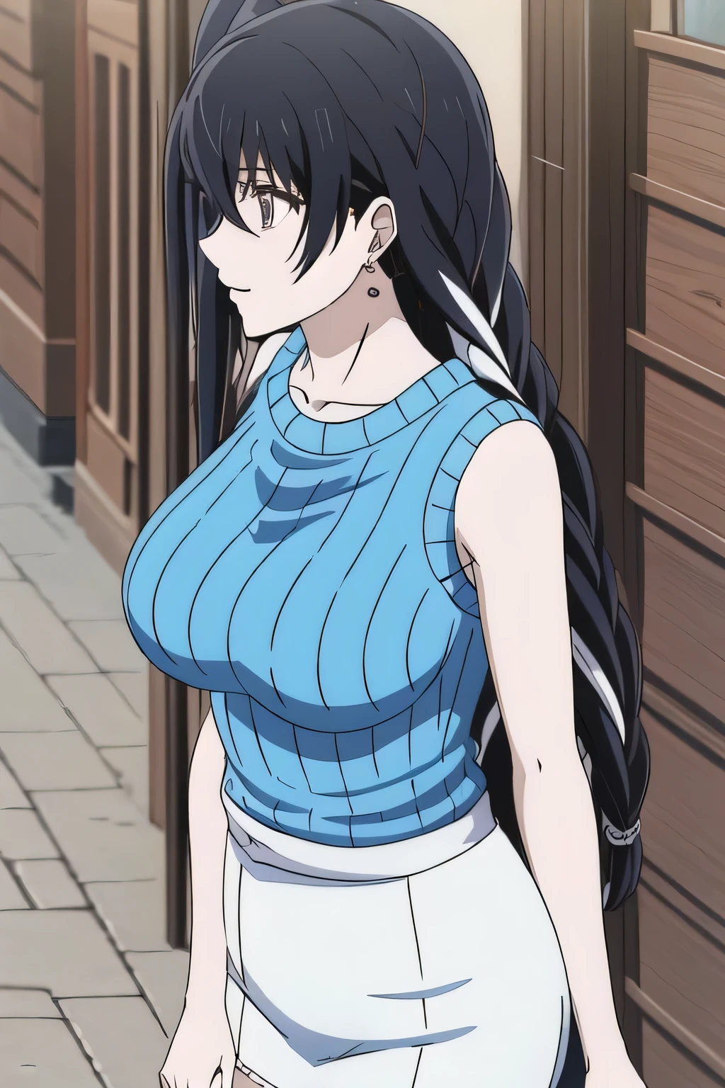 I'm wearing a miniskirt、nice smiles,{{X}},draw her eXpression more delicately,walking alone, city tour ,,(((she is dressed in casual tourist style))), I have a SLR camera ,(Let's draw a more delicate look),(sleeveless wool sweater),( Pleated Legs,white panties),(That work is enough for one person {X} is very important for work)、 That alone is fine,Frown。unless the job requires it。 {X}、 , Attractive 40-year-old adult woman takes off her uniform, Big black wavy hair, , Big Breasts, thin waist , , ,