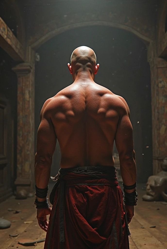 a full body of skinny Streetfighter Dhalsim with hoop earrings ,intrinsic details,masterpiece,hyper realistic, hd, 8k