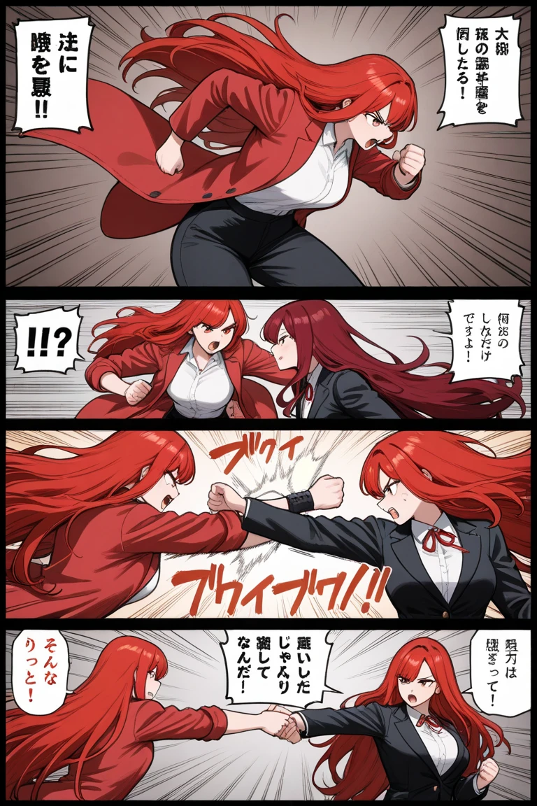 {{perfect anatomy}} ,{{masterpiece}}, {{{best quality}}},{{ultra-detailed}},{{an extremely delicate and beautiful}}, beautiful detailed eyes,{{ryona}},1girl,1boy,{{Street fight between a man and a woman}},{{closed eyes }},{{tall stature}},{{Adult Women}},strong male martial artist,medium breasts ,{Female detective in white tank top and red hot pants{}},｛Comic Style ｝,{{losing by misusing one's powers}},{Damaged women},{{mixed fight}},{A man attacks a woman.},{{fighting ring}} ,{{strong thug}},{{A woman struggling against thugs}},,Resisting Women,power play,{{difference in physique}},{}},,{{slender body}}{{Blunt bangs}}{{be attacked by male martial artist}},Red wristband, ,body,anguish,,, ,,, Long red hair, red tie,Straight hair ,, Thigh holster,,blush,furrowed ,brow,clenched teeth,suffering,v-shaped eyebrows. ,be dripping with sweat,medium breasts,difference in physique ,frustrating,{.},dutch angle,fighting ring