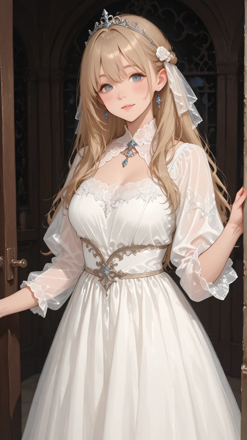 Their charms were visible through the gauze of their clothing