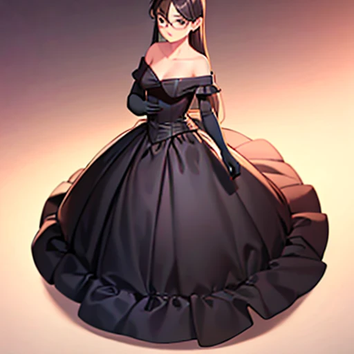 ((best quality)), ((masterpiece)), (detailed), perfect face, anime woman, high resolution, Victorian anime teenager, holding masquerade, white and black dress, black hair, red eyes, london, standing, black skirt, black corset