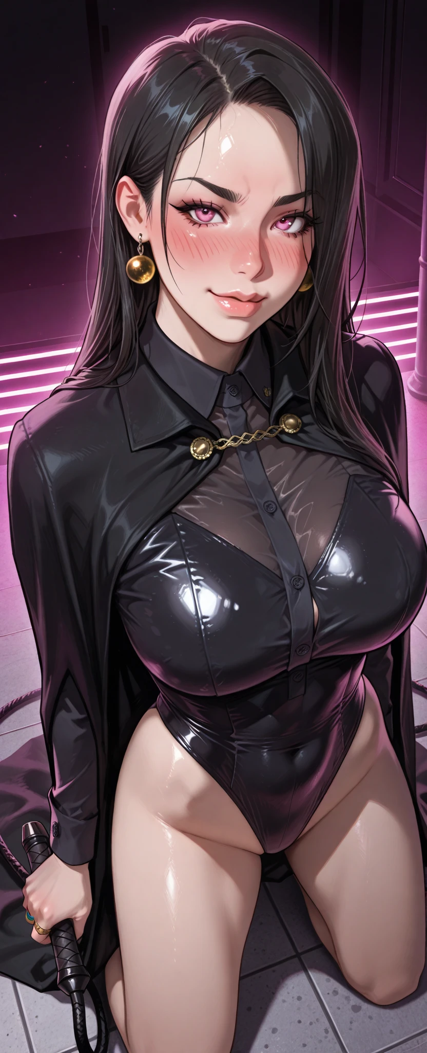 Bayo, Bayonetta, 1 girl, ((masterpiece)), ((Highest quality)), (Very detailed), (Full color high quality:1.2), (Highest quality:1.2) (masterpiece:1.2), Mature Woman, Mature Woman, alone, 巨大なnakedの尻 Updo, (Huge breasts:1.2), naked, Big nipples, High quality from the beginning, masterpiece, (Like the picture:1.4), 8k, Perfect body, ,Sticking her ass out to show her small asshole and hairy pussy Erotic manga style body,Breasts exposed naked The skin, especially on the chest, is now more realistic.. Black Hair pubic hair Armpit hair elegant,Full color high quality Super huge boobs nakedにされ全身を拘束され全nakedの超乳オッパイが物凄く大きな日本人の婦人警官が両手を縛られオッパイダンスを踊る Big breasts with big nipples smile Big super busty girl Erect nipples ピンク色のErect nipples Pussy exposure pubic hair, Glasses, Black Hair, Mole, jewelry, Compensate, Earrings, smile, eye shadow, Portraiture, Long Hair, lips, lipstick, Grey Eyes