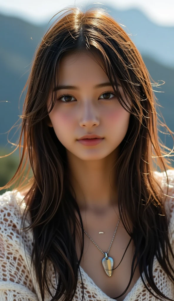 forest,Heavy fog,mystery,(RAW photos, best quality),(A girl with a literary atmosphere),Extremely refined, Astonishing, Fine details, masterpiece, Extremely detailed,high resolution,Long hair,Messy hair,(Soft lighting:1.4),(Smile)