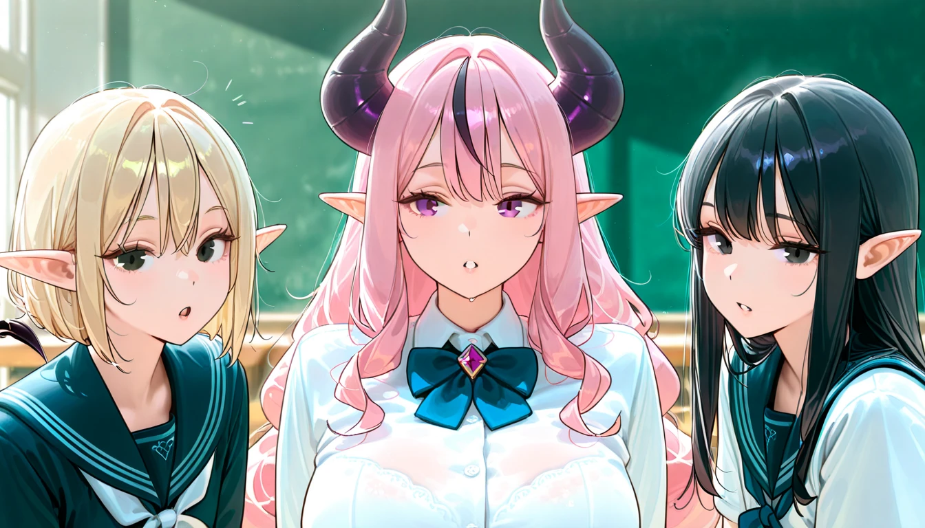 garota de anime com longos cabelos rosa e olhos verdes ao lado de outra garota, Cavaleiro elfo sedutor da princesa, Menina elfa, (((louco))) Princesa elfa, coriolios rpg estilo de arte, em uma masmorra, arte do jogo!!, Anime Maids montando tanques antigos, a sexy maid in a magical forest, rainha elfa, Oppai, 2. 5 d cgi anime fantasia arte